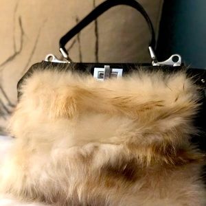 Paris | Vintage Italian Leather/Fur Handbag